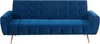 Schlafsofa Klappsofa 3-Sitzer - Samt - Dunkelblau - POLANI Produktbild-Vorschau 5
