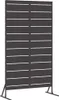 vidaXL Paravento nero 100 x 50 x 180 cm acciaio Anteprima dell’immagine prodotto 1