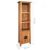 vidaXL Mobile alto da bagno in pino massiccio 48x32x170 cm Anteprima dell’immagine prodotto 8