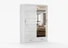 FRENCE Schwebetürenschrank Kleiderschrank 150 cm Weiß Produktbild-Vorschau 1