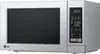 A silver LG microwave oven is shown from a three-quarter angle against a light gray background. Produktbild-Vorschau