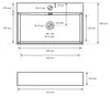 HAGO24 Waschbecken Keramik 515x360x130mm weiß eckig Produktbild-Vorschau 5