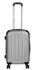 A silver suitcase with black accents and a black handle is shown against a white background. Produktbild-Vorschau