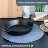 Gusseisen Pfanne 22 cm Schmorpfanne Bratpfanne mit Griff Produktbild-Vorschau 2
