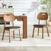 okwish Moderne set van 2 keukelstoelen met ovale Productafbeelding-voorbeeld 2