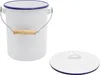 KARL KRÜGER cestino 3l con coperchio smaltato bianco Anteprima dell’immagine prodotto 1