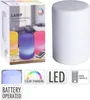 A product image collage showing a lamp and its packaging, along with feature icons. Produktbild-Vorschau