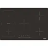 A top-down view of a black induction cooktop. Produktbild-Vorschau