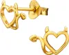 Ohrringe Ohrstecker 925 Sterling Silber mit Teufelsherz Produktbild-Vorschau 1