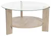 Couchtisch aus gehärtetem Glas - Travertin-Effekt Beige - Produktbild-Vorschau 1