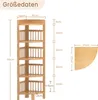 Dripex Eckregal stehend, Bücherregal mit 5 Ablagen, Produktbild-Vorschau 6