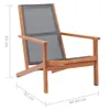 Garten-Loungestuhl Grau Eukalyptus Massivholz und Textilene Produktbild-Vorschau 7