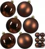 Weihnachtskugeln Kunststoff 8cm 6 Stück - Espressobraun Produktbild-Vorschau 3
