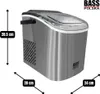 Eiswürfelbereiter 12 kg/24 h – silberfarben Produktbild-Vorschau 5