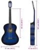 Vidaxl Chitarra classica Anfänger 4 4 39 Legno di tiglio Anteprima dell’immagine prodotto 9