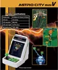 A Sega Astro City Mini V retro console with game screenshots and product specifications. Podgląd zdjęcia produktu