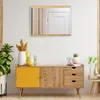 Miroir mural Relaxdays avec étagère, cadre en bambou, H x L Voir les images du produit 5