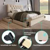 okwish Polsterbett 140x200cm Doppelbett Bettgestell mit 4 Produktbild-Vorschau 5