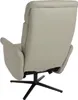 Rear view of a gray leather recliner chair with a black star base. Produktbild-Vorschau