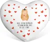Mr. & Mrs. Panda Valentinstags Kissen Hamster Hut - Weiß - Produktbild-Vorschau 1
