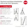 Hailo Leiter HobbyLOT, 3-teilige Alu-Kombileiter, 3 x 11 Produktbild-Vorschau 6