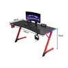 A gaming desk with a monitor, keyboard, and RGB lighting. Produktbild-Vorschau