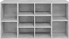 A multi-compartment shelving unit with a concrete-like finish. Náhled obrázku produktu