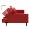 Schlafsofa 2-Sitzer mit 2 Kissen Weinrot Samt Produktbild-Vorschau 6