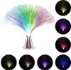 A fiber optic lamp with multiple color options displayed in circular insets. Voir les images du produit