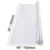 A roll of clear plastic sheeting is shown, with dimensions indicated by measurement lines and text. Podgląd zdjęcia produktu