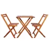vidaXL Set bistrot 3 pezzi pieghevole in legno massiccio di Anteprima dell’immagine prodotto 1