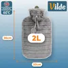 Vilde | Wärmflasche mit Bezug - grau - Groß 2 l - Flauschig Produktbild-Vorschau 5