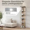 K-Möbel Glasvitrine stehend in Sonoma Eiche (176x37x33 cm) Produktbild-Vorschau 4