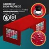 CASARIA® Tonnelle de jardin Rimini rouge 3x6m avec toile Voir les images du produit 4