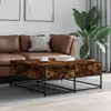 The Living Store Couchtisch Räuchereiche 100x99x40 cm Produktbild-Vorschau 2