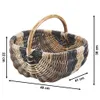 Kobolo Einkaufskorb Korb Rattankorb geflochten Rattan - Produktbild-Vorschau 2