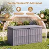 COSTWAY Tuinopslag 455 liter, waterdicht, 2-in-1: opbergbox Productafbeelding-voorbeeld 4