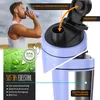 Arendo Protein Shaker Edelstahl, Eiweißshaker 500 ml, Produktbild-Vorschau 4