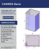 Duschkabine Pendeltür 120x80 cm Duschtür mit Seitenwand 5 Produktbild-Vorschau 3