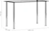 vidaXL Esstisch Schwarz und Transparent 120 x 60 x 75 cm Produktbild-Vorschau 4