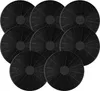 A group of circular, black charcoal filters arranged on a white background. Produktbild-Vorschau