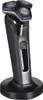 A Philips electric shaver is displayed on a black charging stand against a white background. Produktbild-Vorschau
