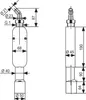 Technical drawing with dimensions of a plumbing fitting. Produktbild-Vorschau