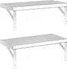 vidaXL Mensole a muro 2 pezzi 50x23,5 cm argento acciaio Anteprima dell’immagine prodotto 7