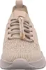 A close-up front view of a beige sneaker. Produktbild-Vorschau