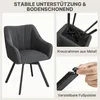 Yaheetech 2er Set Esszimmerstuhl mit Armlehnen & Produktbild-Vorschau 5