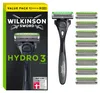 Rasoio Wilkinson Hydro3 con 9 testine di ricambio Anteprima dell’immagine prodotto 1