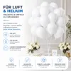 50x balóny balóny balón vzduch, hélium biela svadobná Náhľad obrázku produktu 4