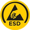 A warning symbol indicating electrostatic discharge (ESD) protection. Produktbild-Vorschau