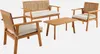 sweeek - Gartenmöbelset für 4 Personen, aus Holz mit Produktbild-Vorschau 1